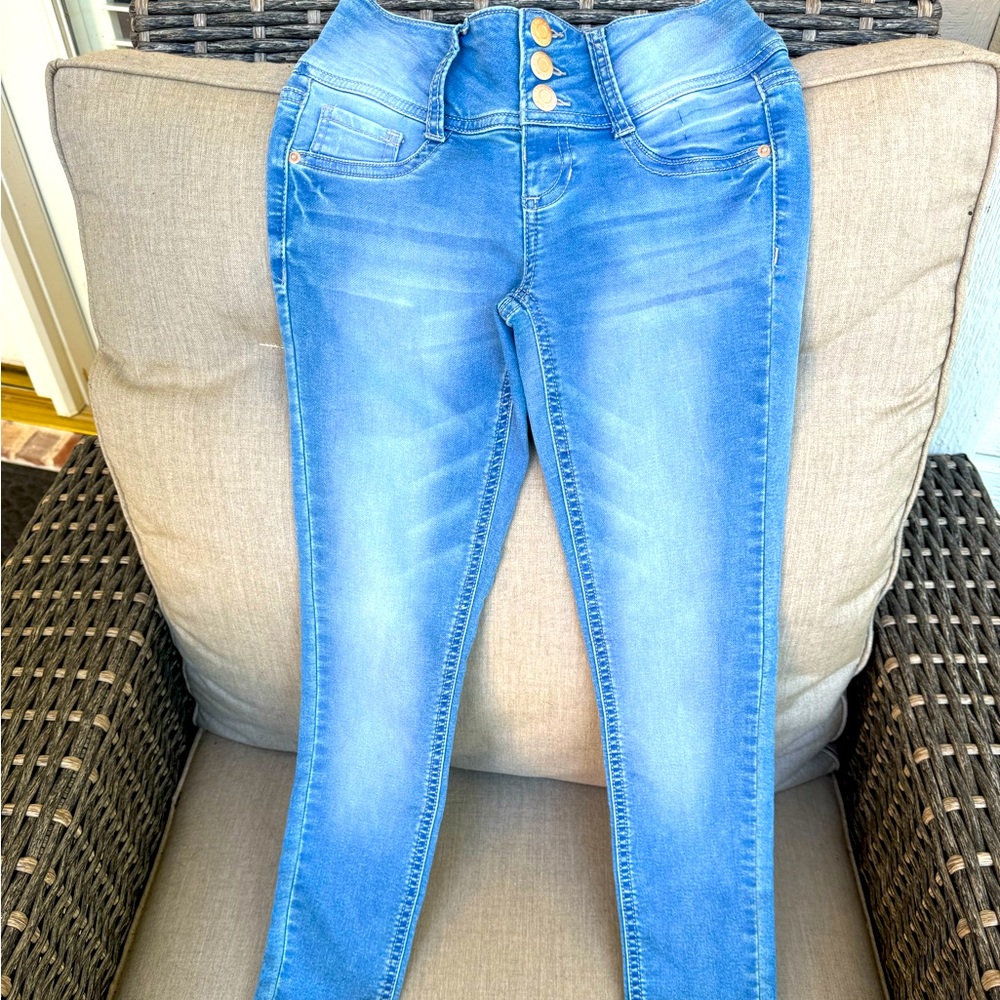 Hippie Girl, Mid-Rise Jegging, Blue Denim, Size 8